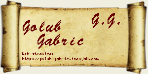 Golub Gabrić vizit kartica